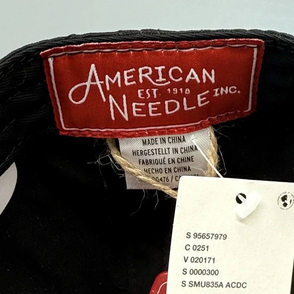 American Needle ACDC Highway to Hell Hat Black Studded Cap World Tour 1979 Rock‎